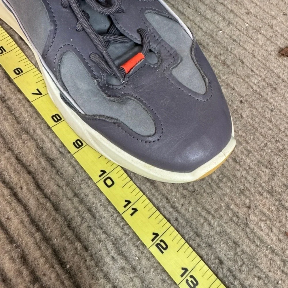 ECCO Golf Leather Low Top Sneakers Grey Blue Orange Womens Size 9-9.5